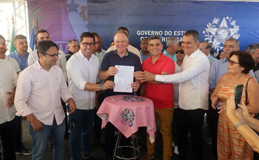 Governo entrega obras de pavimentação e anuncia reconstrução de escola em Piúma